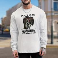 Spartan Warrior Print Men's Tshirts Long Sleeve Tees Round Neck Casual Pullover Men's Clothing Plus Size XS balta