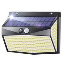 318LED Saulės šviesa PIR judesio jutiklis Sieninė šviesa Lauko saulės lempa Vandeniui atspari Saulės energija Saulės šviesa Gatvės lempa Sodo dekoras 1pc