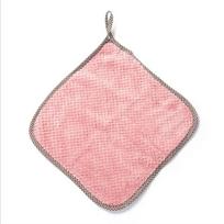Kitchen Daily Dish Towel Cloth Kitchen Rag Non-stick Oil Thickened Table Cleaning Cloth Double-layer Absorbent Microfiber raudona
