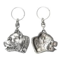 Pitbulis, Amerikos pitbulterjeras, Pitbulterjeras, APBT - Sidabruotas šuns pakabukas, rankinės dekoracija, kuprinės pakabukas pagal Art-Dog prekės ženklą
