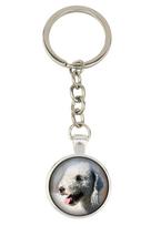 Bedlington Terrier, Rothbury Terrier, Rodbery Terrier - keychain with your photo, key decoration, bag pendant from Art-Dog brand sidabras