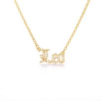 Cirkonio Zodiako Karoliai Moterims 12 Žvaigždynų Kristalas Angliška Raidė Papuošalai Auksinė Grandinėlė Choker Karoliai 45cm beige