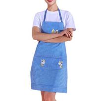 1PC Baking Apron Waterproof Wipe Hand Lovely Cartoon Rabbit Kitchen Cooking mėlyna