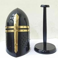 King Medieval  Leonidas Greek Spartan Armor 300 Roman Helmet Halloween Spartan Black black