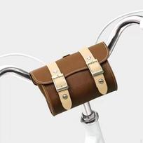 Dviračio krepšys Balnelio sėdynės vamzdžio maišelis Dirbtinės odos dviračio priekinis rėmas