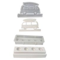 Gipso žvakidės silikoninė forma Žvakės pagrindo forma Kištukas Kemperio žvakidės formos Ornamentai Namų dekoracijos Forma B white