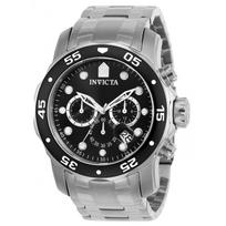 [Invicta] Laikrodis Pro Diver Kvarcinis 48mm Korpusas Sidabrinė Nerūdijančio Plieno Apyrankė Juodas Ciferblatas 69 Vyriškas