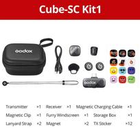 Godox Cube-SC SL Wireless Microphone System 2.4GHz All-New TIme Capsule Design 300M Stable Transmission for Vlogging, Live Streaming Type C 1-1
