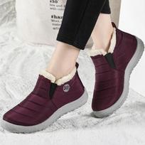 Women Boots Keep Warm Ankle Boots with Fur Winter Shoes for Women Snow Boots Winter Botas Mujer Elegant Black Women's Short Boot 36 violetinė