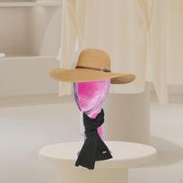 Female Head Mannquin, Hat Wig Display Stand, Velvet Dress Form, Hairpiece Model for ryškiai rožinė