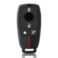 Silikoninis automobilio rakto dėklas, rakto laikiklis Mercedes Benz A C E S G klasės GLK GLC CLE CLA GLE GLS W177 W205 W213 W222 X167 AMG juoda