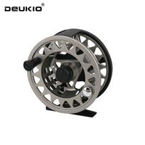 Naujas DEUKIO muselinės žūklės ritės aukšto slėgio liejimas CNC mechaniniu būdu apdorotas aliuminio lydinio ritė lengvas didelio tikslumo muselinės žūklės ritės žvejybos reikmenys CF 5-6