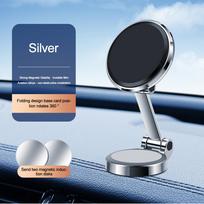 360 pasukamas magnetinis automobilinio telefono laikiklis GPS navigacijos laikiklio laikiklis, sulankstomas mobiliųjų telefonų laikiklis, skirtas iPhone Xiaomi Huawei Samsung sidabras