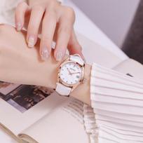 Hong Kong watch fashion rhinestone scale with calendar quartz dial women's belt watch for women