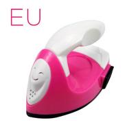 Mini elektrinis lygintuvas Nešiojamas rankdarbiams Drabužiams Siuvimo padėklas Elektrinis buitinis lygintuvas Pasidaryk pats Vardo lipdukai Medžiaginiai lipdukai EU rožinė