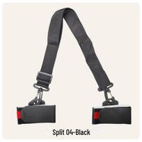 Portable Double Snowboard Fixing Straps with Velcro Ski Shoulder Binding gray
