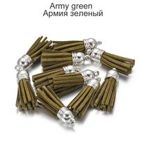 20 vnt. / siunta 38 mm kutai senoviniai odiniai kutai kutais puošti galiūnais Makrame pakabukas  pasidaryk pats  papuošalų gamybos reikmenys Priedai Army green