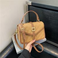 Senior sense of retro small bag female  new popular pop tide plaid crossbody bag fashion trend small square bag brown