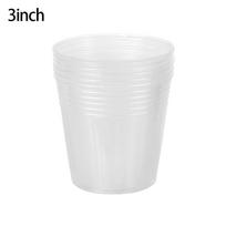 Reikmenys Augalų etiketės Skaidrūs plastikiniai vazonai Augalų daigynų vazonai Daiginimo lėkštė Gėlių vazonas 3inch white