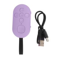 Bluetooth nuotolinio valdymo pultas telefono puslapių vartymui, įkraunamas nuotolinio valdymo pultelis, asmenukių darymo mygtukas, laisvų rankų įranga išmaniesiems telefonams Purple