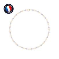 Vėrinys - PERLINEA - Gėlavandeninis auginamas perlas AAA+ - 5-6 mm - Geltonasis auksas - Daugiaspalvis geltona