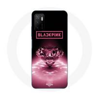 Case - Maniacase - Poco M3 Pro 5G - Black and pink - Diamond pattern - Soft juoda
