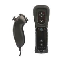 2 in 1 Wii Motion Plus valdiklis, integruotas Motion Nunchuck, skirtas Wii Black juoda
