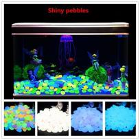 Decorative pebbles - Fluorescent stone - 100PCS - Non-toxic resin - Purple color tamsiai violetine spalva