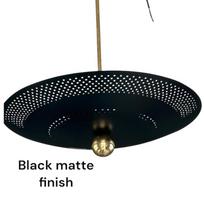 Mid-Century Pendant Light - 3-Light Raw Brass Dome Chandelier - Lighting Fixture for Stairway, Dining, Living Room
