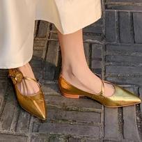 2024 Flats Pointed Toe Shoes Women Shallow Sandals 2024 2024 New Casual Walking Shoes Cozy Dress Summer Classic Femme Chaussure 35