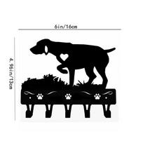 1pc German Shorthaired Pointer Dog Keychain Holder Metal Wall Art for Kitchen Bathroom Hooks - Decorative Iron Craft juoda