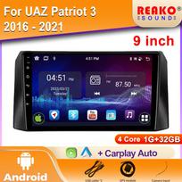 Android Auto For UAZ Patriot 3 2016 - 2021 Car Radio Multimedia Video player GPS Navigation BT 4G WIFI HDR IPS Screen 2Din 4 core 1GB+32GB carplay