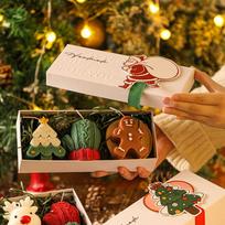Christmas Cartoon High-end Gingerbread Man Christmas Tree Deer Shape Scented Candle Gift Box Set Souvenir