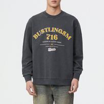 360G Autumn And Winter American Retro Crew Neck Sweater Men'S Loose Large Size Printed Long-Sleeved Clothes Trendy Top Men'S Clothing M pilka spalva