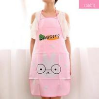 Cartoon Waterproof Anti-Fouling Apron for Adults - Cute, Oil-Proof Kitchen Apron for Men and Women rabbit