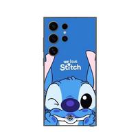 Coque Samsung Galaxy S24 ultra stitch cute ohana stitch bleu front bleu Maniacase mėlyna