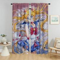 Sailormoons Blackout Curtain for Room 2 Panel Curtains Child Room Partition Shades Home Interior Curtains Halloween Decoration W50xH70cmx2pcs