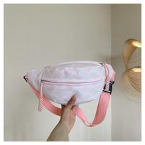 Cute sports and lightweight niche messenger fanny pack, fresh and simple versatile Mori riding breast bag women's bag rožinė