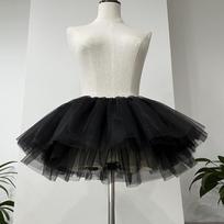 Baltas juodas pūstas tiulis Lolita apatinis sijonas Moteriška Cosplay Ballgown vaikiška nuotakos apatiniai sijonai be kaulų juoda