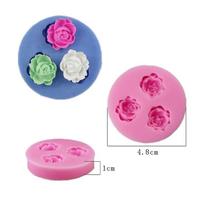 3d Rose Flowers Silicone Mold Cake Chocolate Mold Wedding Cake Decorating Tools Fondant Sugarcraft Cake Mold Confectioner's Tool As Describe gray