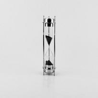 15.24 cm Brass Silver Finish Compass Watch Hourglass Elegant Black Sand Timer 5 Minute Timer for Home, Office Decor Unique Gift for Him, Her