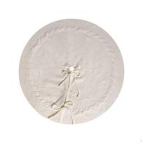 Christmas Tree Apron and Mat for Seasonal Decoration White 24 Inch