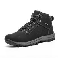 Fashion Warm Winter Hiking Boots Fur Waterproof Outdoor Shoes Man Sneakers Antiskid Trekking Shoes Waterproof Shoes Zapatillas Hombre 36 juoda