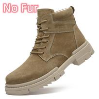 Fashion Luxury Brand Classic Male Motocross Boots Men Leather Fashion Low Top Casual Shoes 2024 New Arrival Warm Winter Boots for Men 38 brown