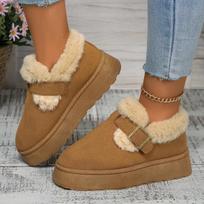 Fashion SyfIyno New Fashion Winter Snow Boots Fur One-piece Women's Snow Ankle Boot for Women Boots Plush Warm Women's Shoes 36 ruda