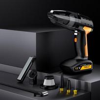 Naujas 4-in-1 automobilinis dulkių siurblys, namų apyvokos, nešiojamas, 6000Pa stipri siurbimo galia, laidinis/belaidis stilius, su 6000mAh talpos baterija Wired style geltona