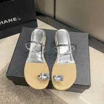 Fashion Fashion Flip Flops Women Shoes 2024 Summer New Rhinestone Soft Sole Casual Beach Slippers Woman Outdoor Wedges Shoes Sandalias 37 sidabras