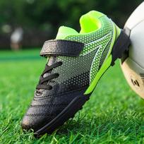Fashion Hot Sale Red Children's Soccer Shoes HOOK&LOOP Non-slip Turf Kids Football Sports Shoes Lightweight Leather Cheap Sneakers Boy 31