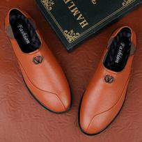 Fashion 2024 New Genuine Leather Office Formal Men Comfort Shoes Men's Loafers Slip on Lazy Driving Shoes Lightweight Korean Style Shoes 37 brown
