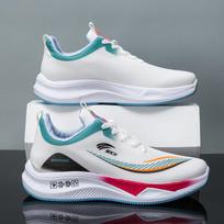 Madingi vyriški sportbačiai Madingi aukštakulniai laisvalaikio batai Rudens lengvi kvėpuojantys bėgimo bateliai Suvarstomi platforminiai batai Zapatillas De Hombre 39 balta